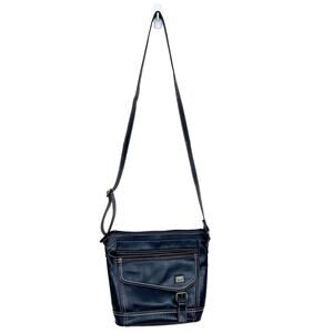 BOC Black Leather Crossbody Bag